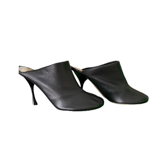 BOTTEGA VENETA 667191 Cocktail Stretch Black Leather Mule Pumps Shoes 36.5 - Picture 3 of 16